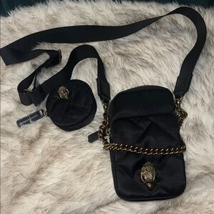 Kurt Geiger Black Crossbody Bag with Gold Chain